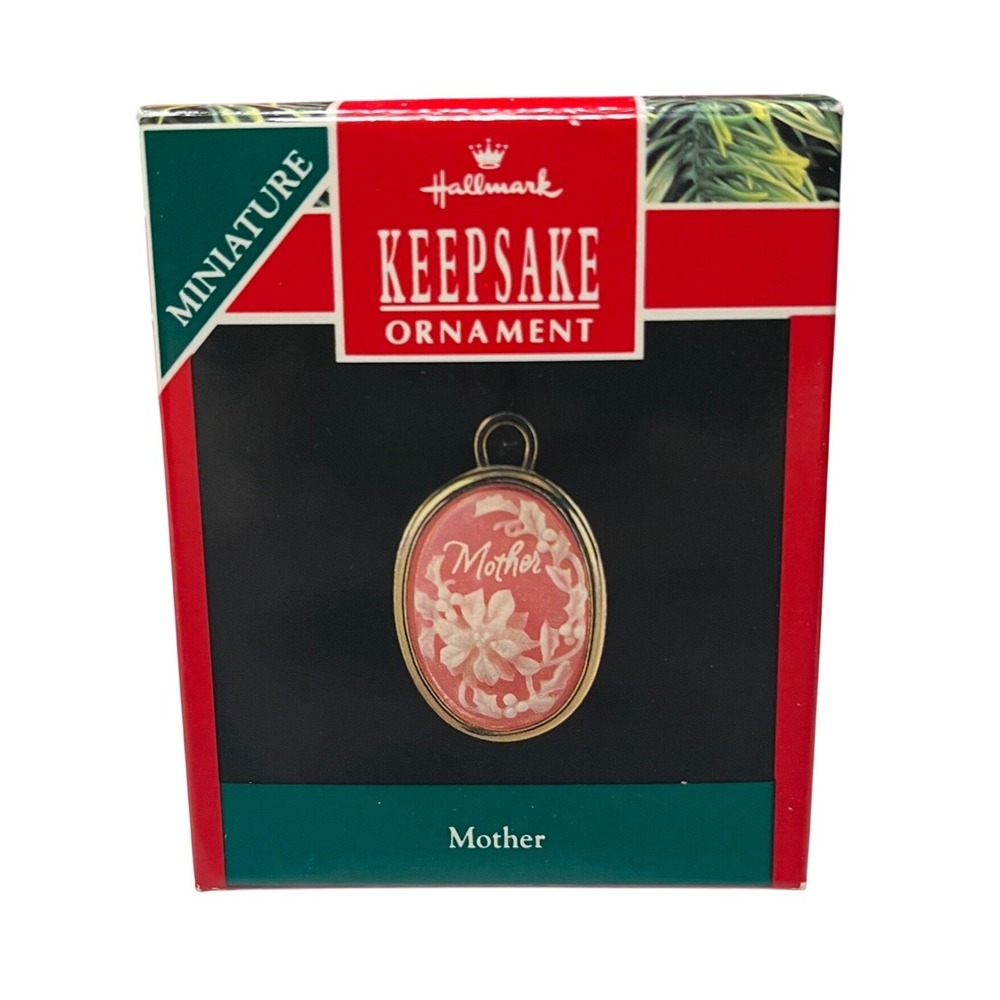 Hallmark Keepsake Ornament‎ Miniature Handcrafted Cameo Mother Dated 1990